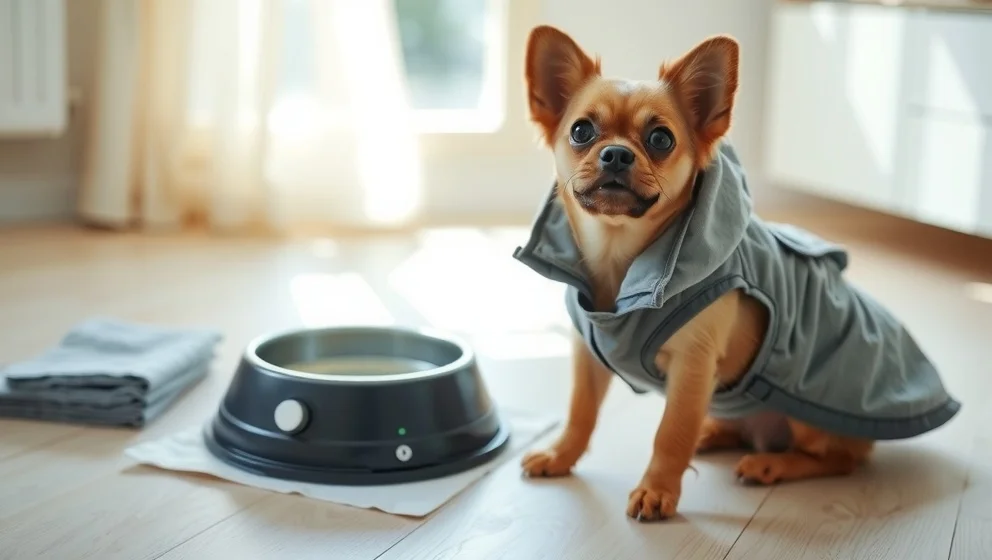 Blöja till hund som kissar inne hemma