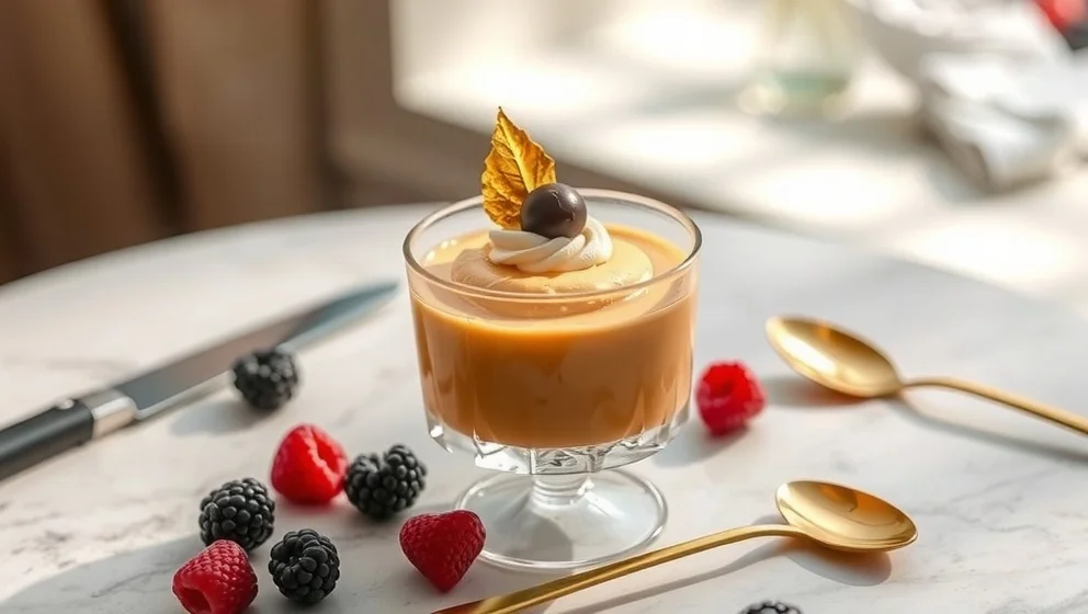 Gourmet gold mousse som smakar som en dröm