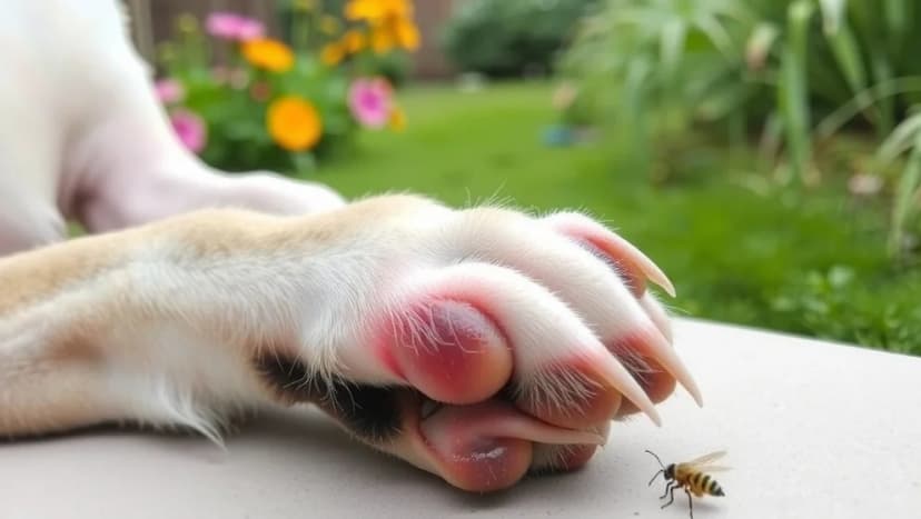 Hund stucken av geting vad gör du då