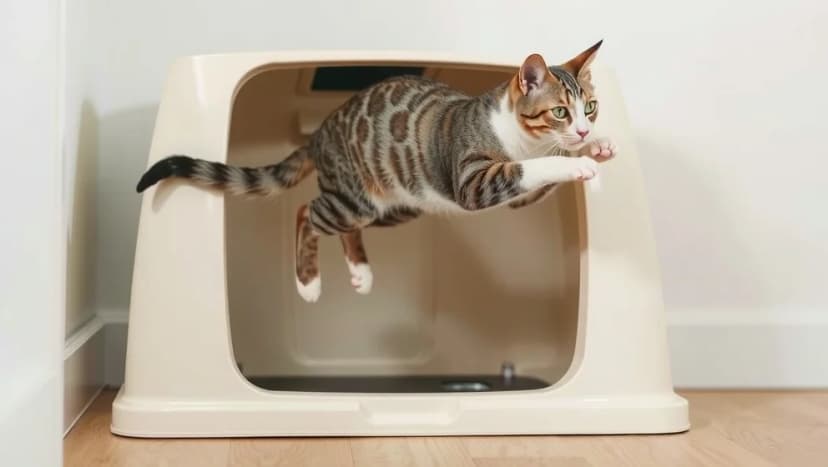 Varför hoppar katter i kattlådan