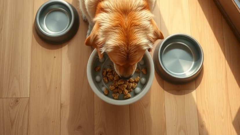 Slow feeder hund för friskare matvanor