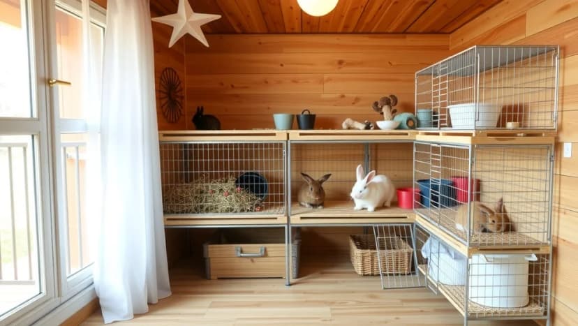 Stor kaninbur inomhus passar bäst för dina kaniner